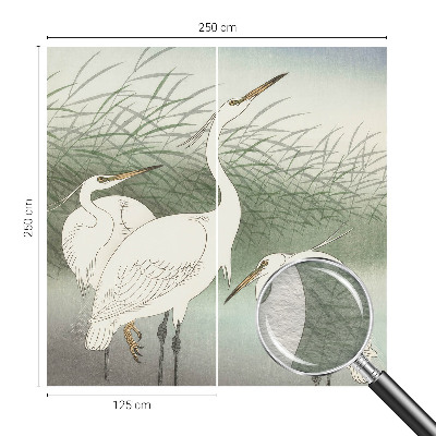 Fototapet vlies pentru dormitor Hejrer i græsset