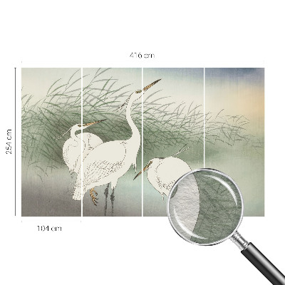 Fototapet vlies pentru dormitor Hejrer i græsset