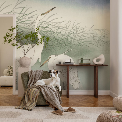 Fototapet vlies pentru dormitor Hejrer i græsset