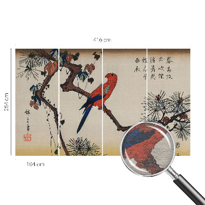 Fototapet decorativ pe perete En fugl på en gren