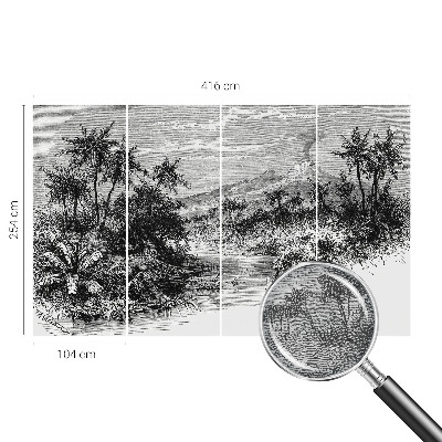 Fototapet modern Eksotisk panorama