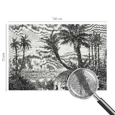 Fototapet modern pentru living Tropisk oase