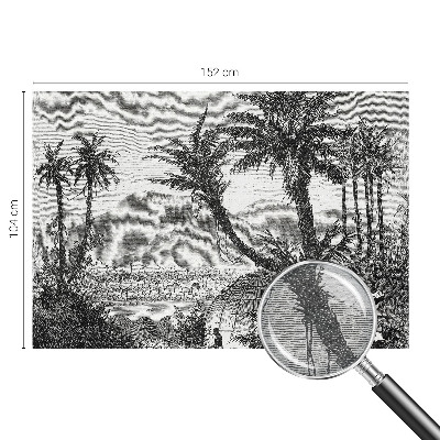 Fototapet modern pentru living Tropisk oase