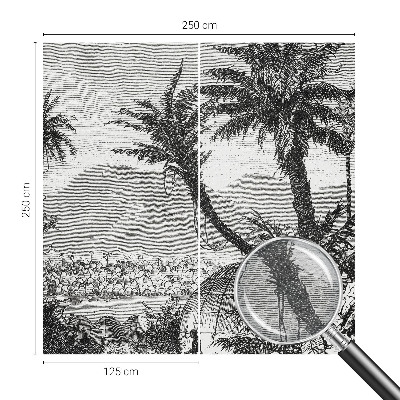 Fototapet modern pentru living Tropisk oase