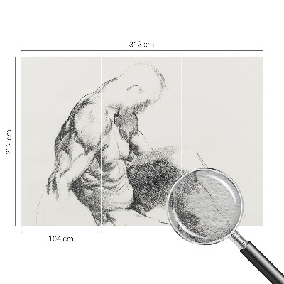 Tapet foto pe vlies Mandlig skitse