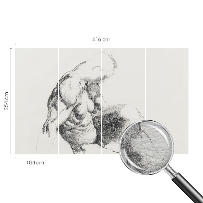 Tapet foto pe vlies Mandlig skitse