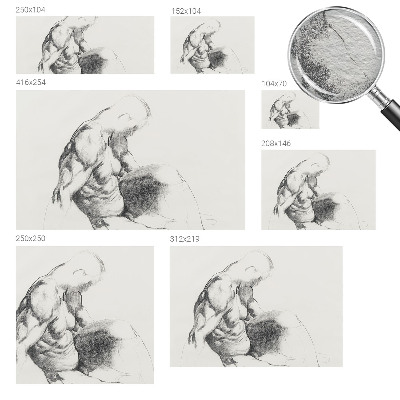 Tapet foto pe vlies Mandlig skitse