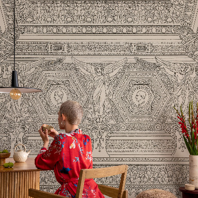 Fototapet vlies pentru dormitor Klassisk ornament