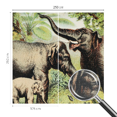 Fototapet vlies pentru copii Familie elefanter