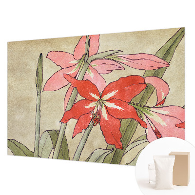 Tapet foto decorativ cu motiv cu flori de crin