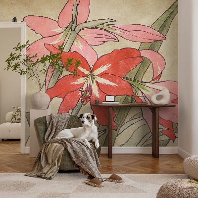 Tapet foto decorativ Dagliljeblomster