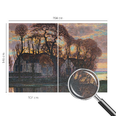 Fototapet modern Aftenlandskab