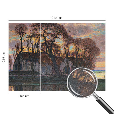 Fototapet modern Aftenlandskab