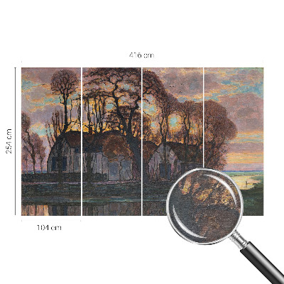 Fototapet modern Aftenlandskab