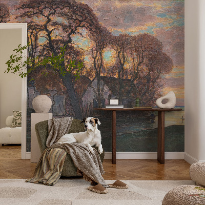 Fototapet modern Aftenlandskab