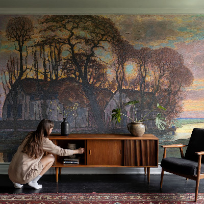 Fototapet modern Aftenlandskab