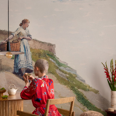 Fototapet la comandă pentru dormitor Kvindeligt landskab