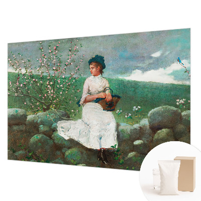 Fototapet pentru living cu motiv floral 