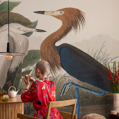 Tapet foto vlies Fugle i planter