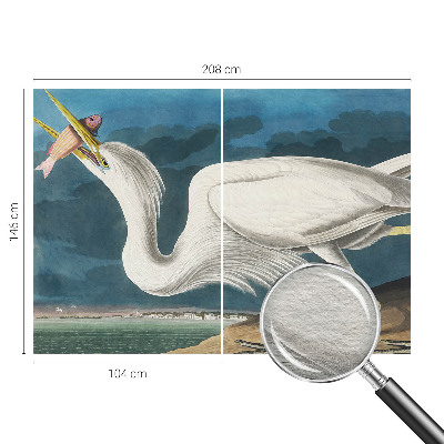 Fototapet vlies pentru copii Fugl med fisk