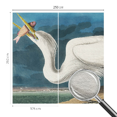 Fototapet vlies pentru copii Fugl med fisk