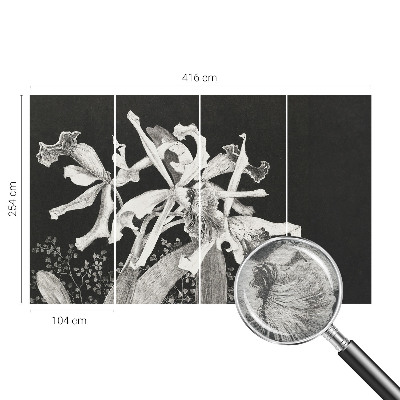 Fototapet vlies pentru copii orkideillustration