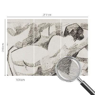 Tapet foto decorativ En løgnagtig figur