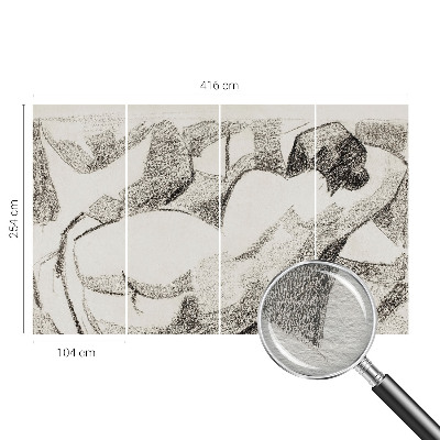 Tapet foto decorativ En løgnagtig figur