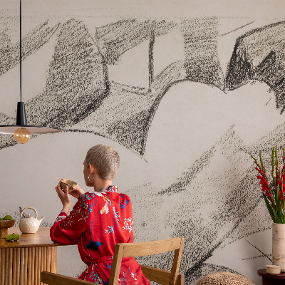 Tapet foto decorativ En løgnagtig figur