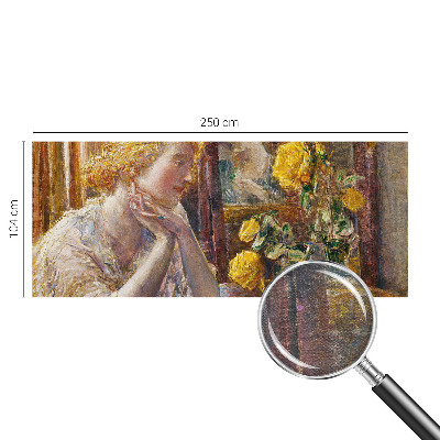 Fototapet modern Kvinde med roser