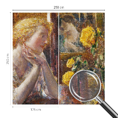 Fototapet modern Kvinde med roser