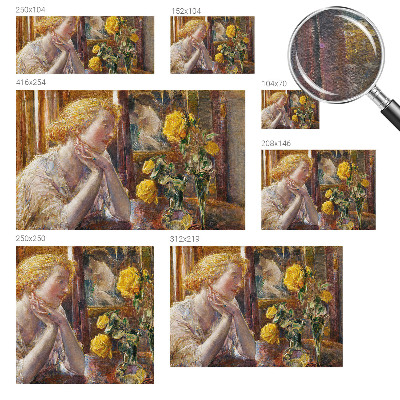 Fototapet modern Kvinde med roser