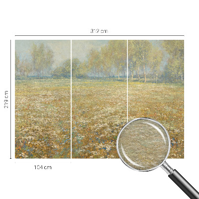 Fototapet la comandă Blomstrende felt