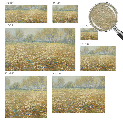 Fototapet la comandă Blomstrende felt