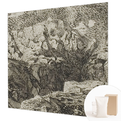 Fototapet decorativ pe perete Bjerglandskab