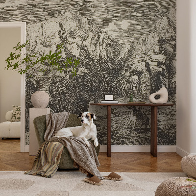 Fototapet decorativ pe perete Bjerglandskab