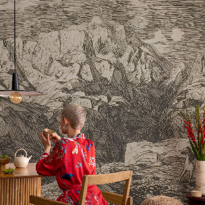 Fototapet decorativ pe perete Bjerglandskab