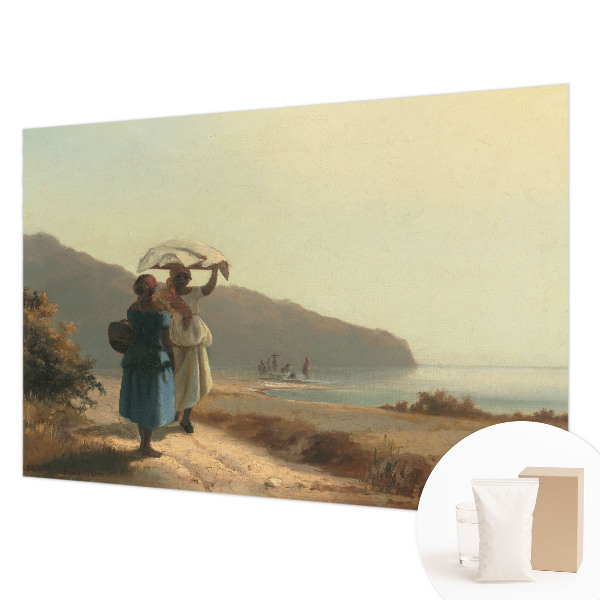 Fototapet modern la comandă En gåtur ved kysten