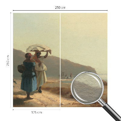 Fototapet modern la comandă En gåtur ved kysten