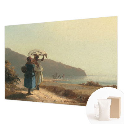 Fototapet modern la comandă En gåtur ved kysten