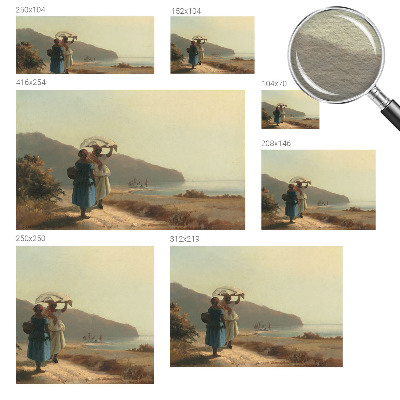 Fototapet modern la comandă En gåtur ved kysten