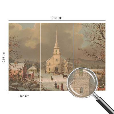 Fototapet pentru living Vinterlandskab