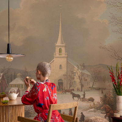 Fototapet pentru living Vinterlandskab