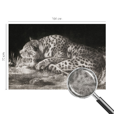 Fototapet vlies pentru living Leopard hviler sig