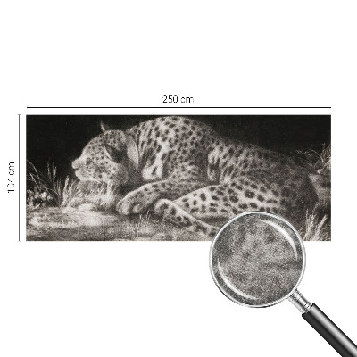 Fototapet vlies pentru living Leopard hviler sig