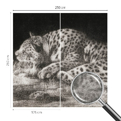 Fototapet vlies pentru living Leopard hviler sig