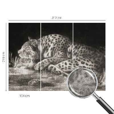 Fototapet vlies pentru living Leopard hviler sig
