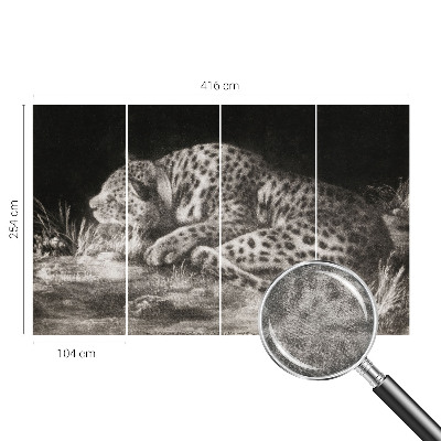 Fototapet vlies pentru living Leopard hviler sig