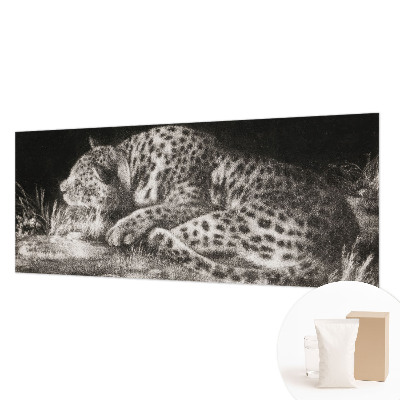Fototapet vlies pentru living Leopard hviler sig
