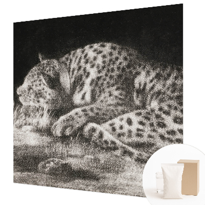Fototapet vlies pentru living Leopard hviler sig